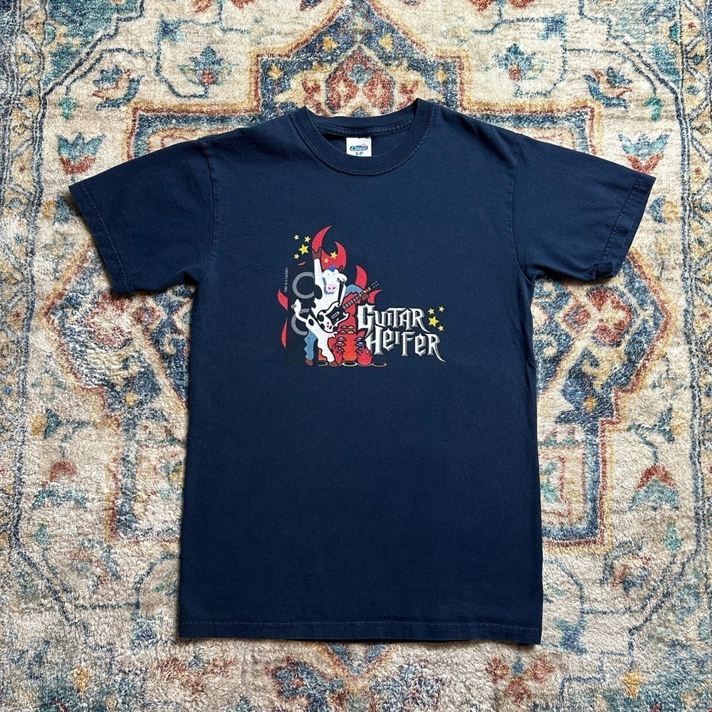 Vintage Cows Guitar Hero Parody T-shirt Small